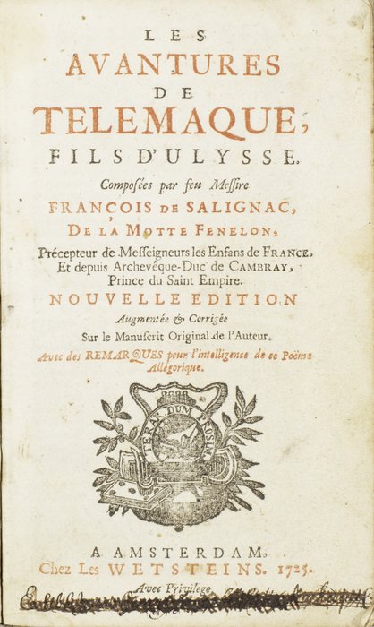 Fénelon - Les Avantures de Telemaque - 1725