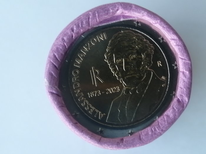 Italien 2 Euro 2023 "Alessandro Manzoni" (25 monete) in rotolino  (Ingen mindstepris)