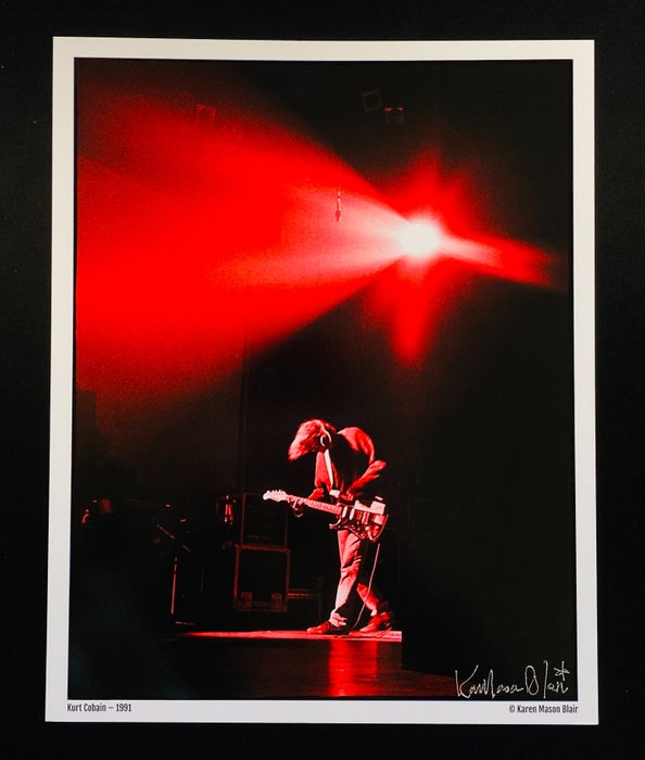 Nirvana - Kurt Cobain - Photo - Signed by the Photographer Karen Mason Blair - 20x25 cm - Signed - Photo