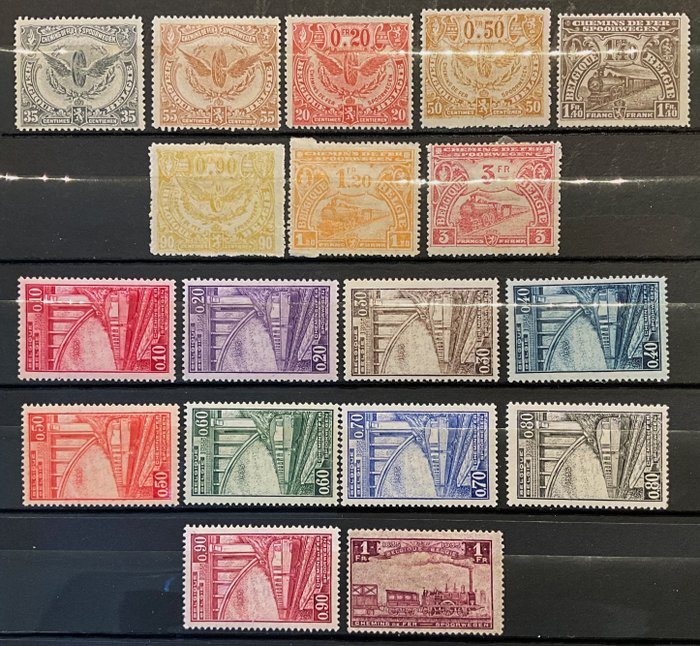 Belgien 1915/1959 - Samling af jernbanemærker - avismærker - rejsegodsmærker - OBP TR+JO+BA