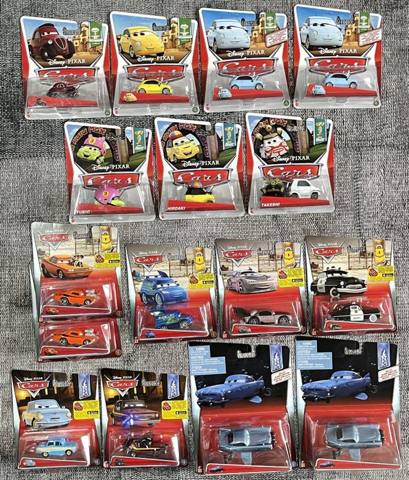 Disney Cars a large collection of 31 packs of Series: As Seen in Tokyo Mater, Cruisin' Tokyo, Italian Fountain