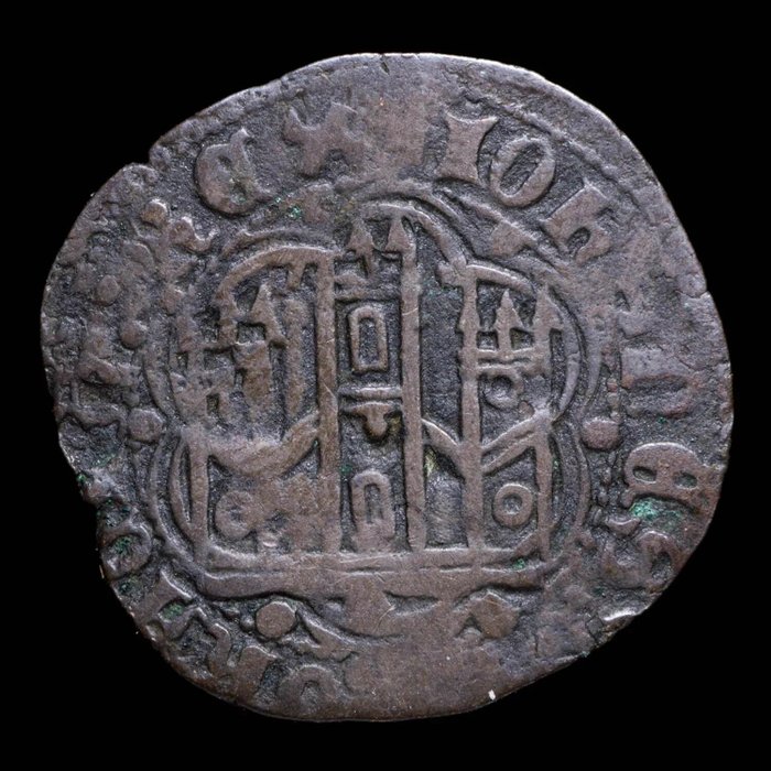 Kongeriget Castile. Enrique III y Juan II. Blanca Cuenca (BAU 768) y  Toledo (BAU 808). Lote de 2 monedas  (Ingen mindstepris)