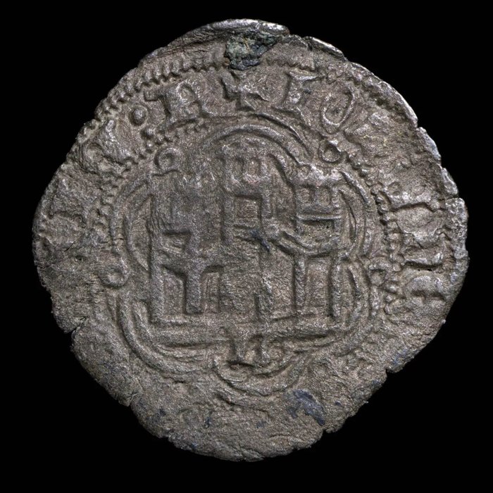 Kongeriget Castile. Enrique III y Juan II. Blanca Cuenca (BAU 768) y  Toledo (BAU 808). Lote de 2 monedas  (Ingen mindstepris)