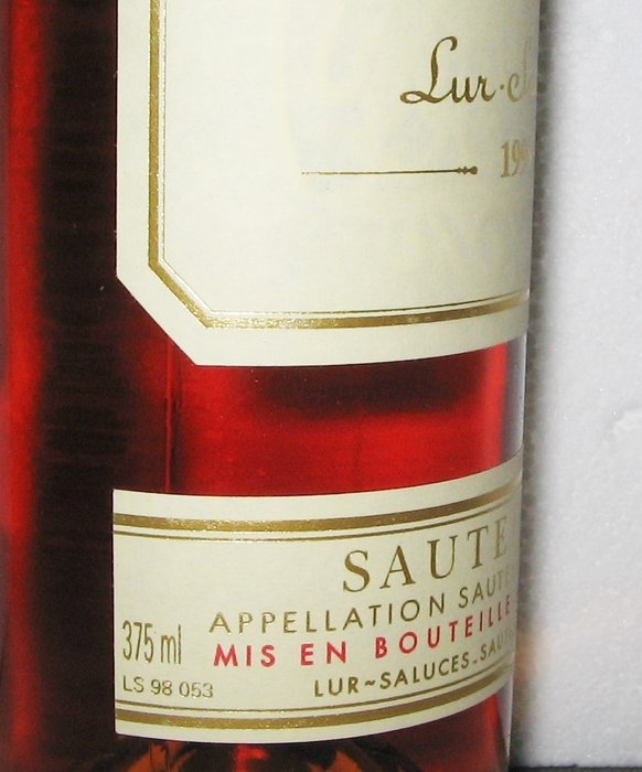 1998 Château d'Yquem - Sauternes 1er Cru Supérieur - 1 Halvflaske (0,375 L)