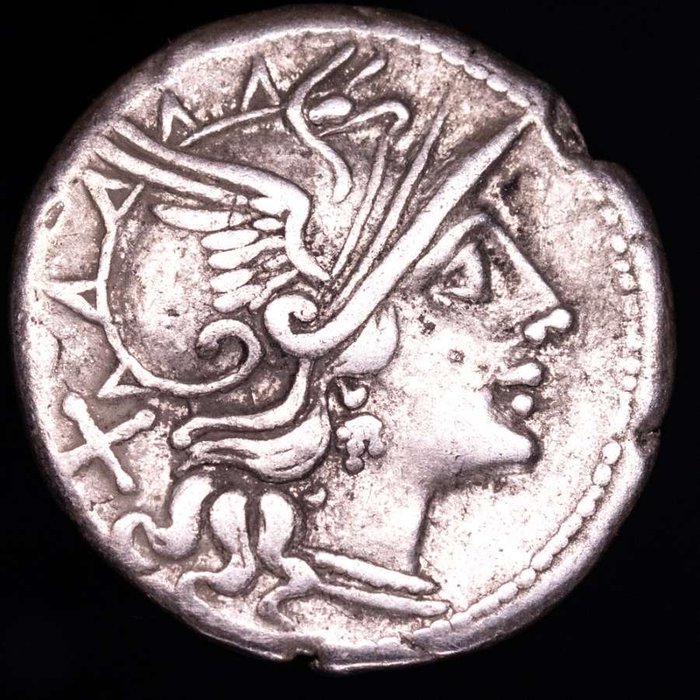 Romerska republiken. L. Saufeius. Denarius Minted in Rome, 152 B.C. L SAVF / ROMA.Victory, holding reins and whip, driving galloping biga  (Ingen mindstepris)