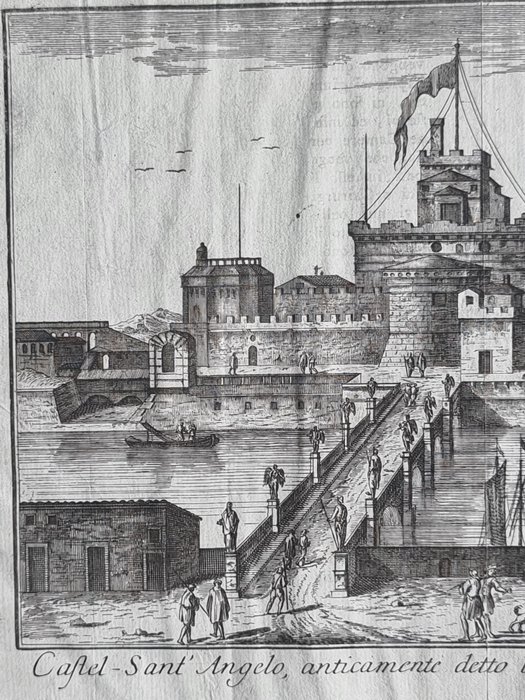 Thomas Salmon (1679-1767) - Giovanni Battista Albrizzi (1698-1777) - Castel-Sant'Angelo, anticamente detto Mole d'Adriano in Roma