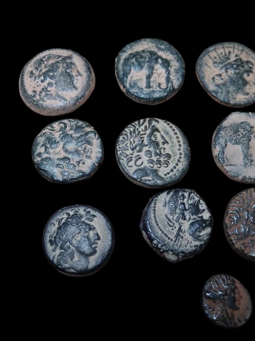 Antikken. Lot of 13 Coins 312 BC - 80 BC/ Including Seleucids  Seleucids and Pieria  (Ingen mindstepris)