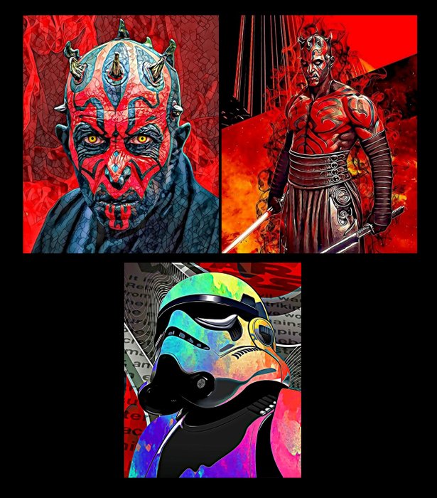 Star Wars - " Darth Maul V2 " - by Raffaele De Leo - Giclèe Fine art - 3 works