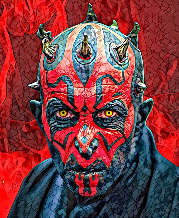 Star Wars - " Darth Maul V2 " - by Raffaele De Leo - Giclèe Fine art - 3 works