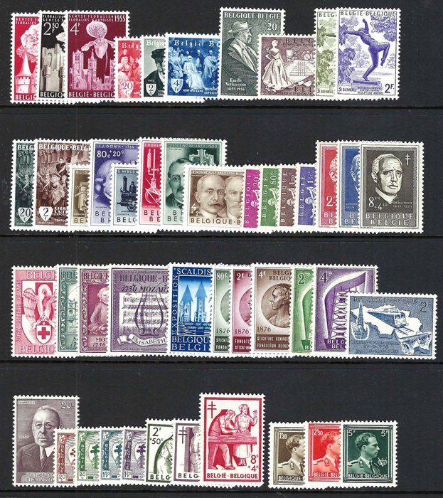 Belgien 1955/1956 - 2 Komplet bind - OBP/COB 961/1007