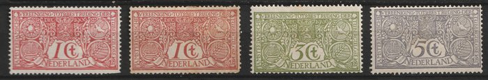 Holland 1906/1927 - Udvalgsserie på lagerkort - tussen NVPH 82/83 en 203/207