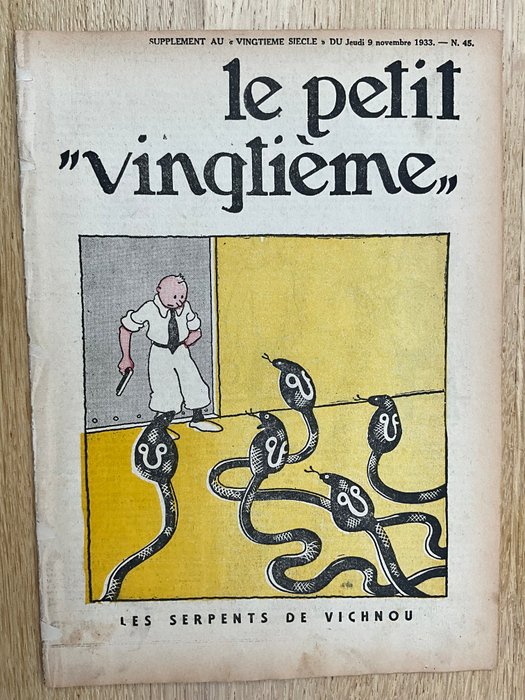 Le Petit Vingtième 45 - Tintin en Orient- une des 3 couvertures les plus recherchées par les collectionneurs - 1 Antal - 1933