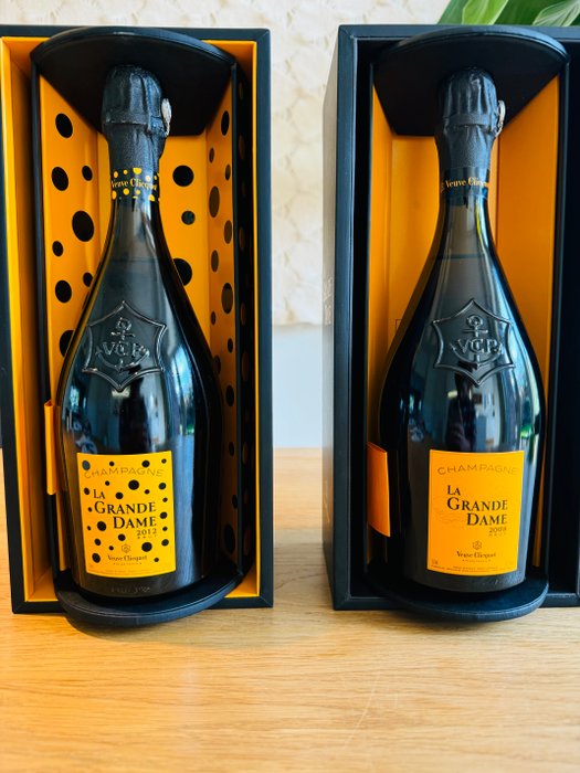 2008 Veuve Clicquot, La Grande Dame  2012 x Yayoi Kusama - Champagne - 2 Flasker (0,75 L)