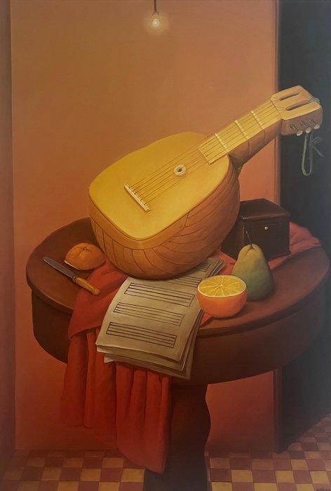 Fernando Botero (after) - Still life with Mandolin - 1990‹erne