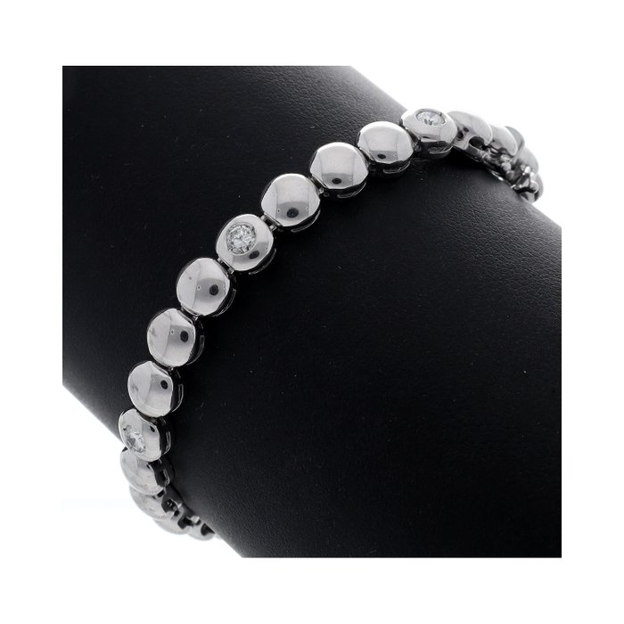 Armbånd - 18 kraat Hvidguld -  042ct tw Diamant (Natur)