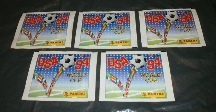 Panini - WC USA 94 - 5 sealed sticker packs - 5 Pack