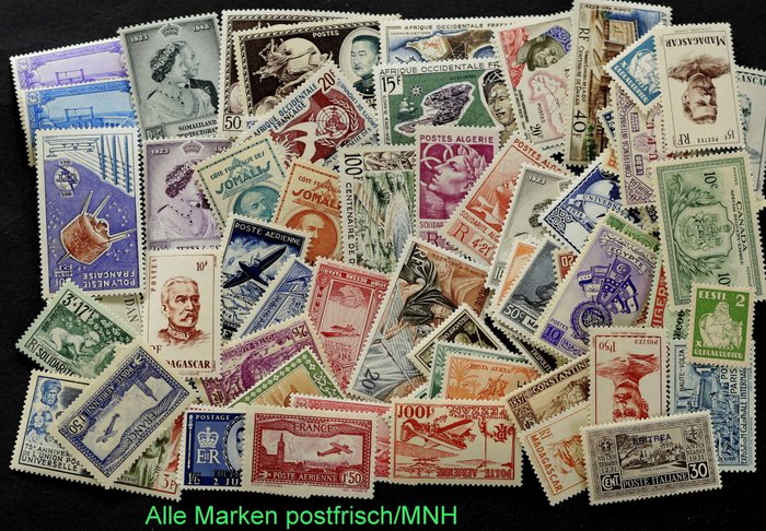 Verden 1840 - 950 g løse mærker, heraf ca 800 g MNH, inklusiv mange gode mærker, nogle. kontrolleret,