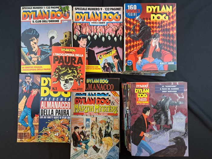 Dylan Dog - Special con Allegati, Almanacco della Paura, Crossover e Maxi - 55 Comic - Første udgave - 1987/2007