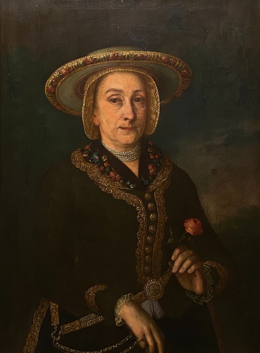 École Autrichienne (XVIII-XIX) - Portrait de Dame Tyrolienne