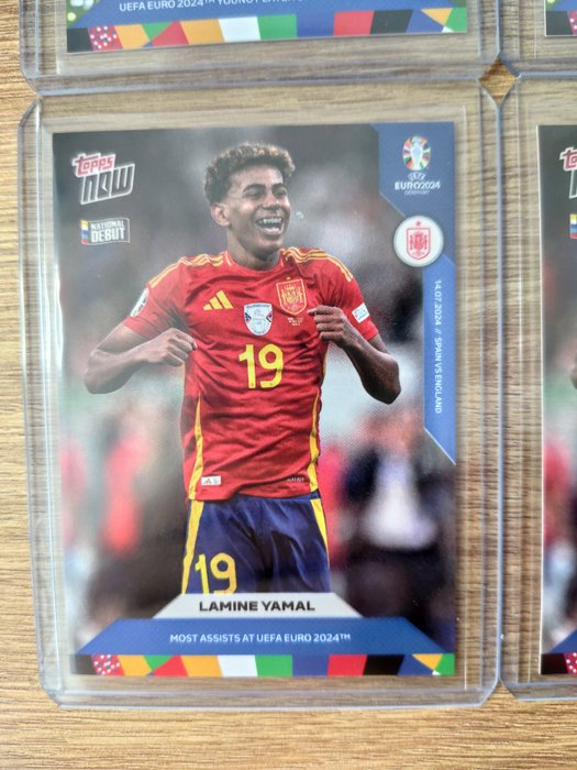 2024 Topps Now Lamine Yamal, Garnacho - 9 Card - Næsten så god som ny (NM)