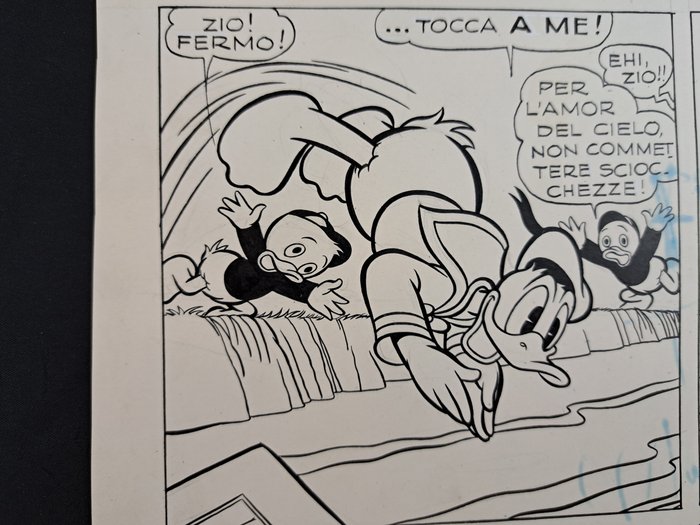 Carpi, Chierchini - 1 Original page - Donald Duck - Paperino e Il Muro del Riso