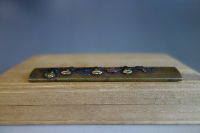 Kozuka morning glory guldindlæg - Messing - Japan - Sene Edo-periode