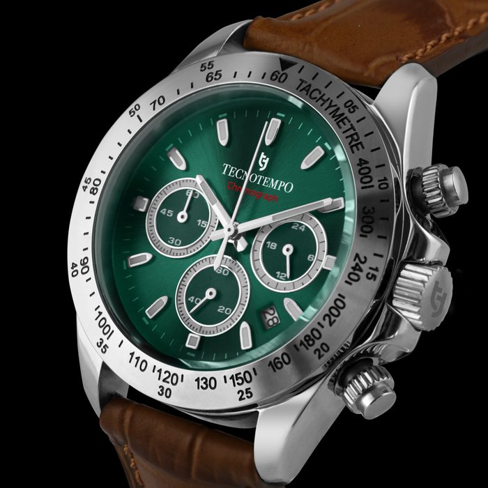 Tecnotempo -  Chronograph 100M - Limited Edition - TT.100CR.PGR (Green) - Mænd - 2011-nu