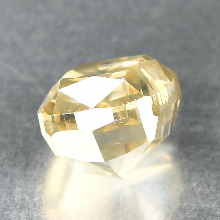 Diamant - 1.62 ct - Pude  Firkantet Pude - Fancy Yellowish Grayish Brown - I1