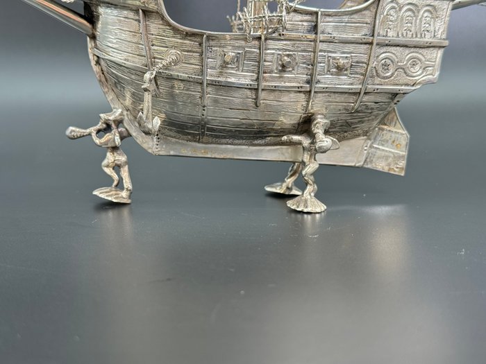 Miniature figur - Barco en plata 915 - 915 sølv