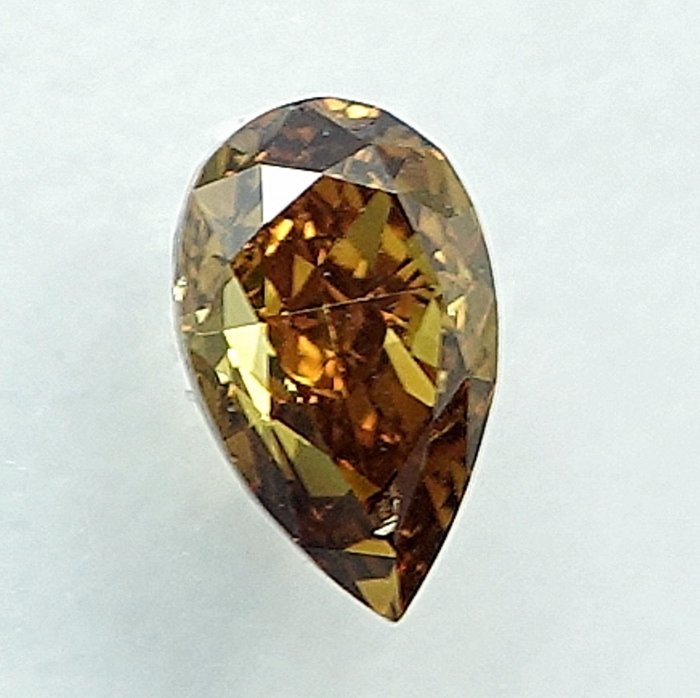 1 pcs Diamant  (Naturfarvet)  - 0.29 ct - Fancy deep Brunlig Gul - SI1 - International Gemological Institute (IGI)