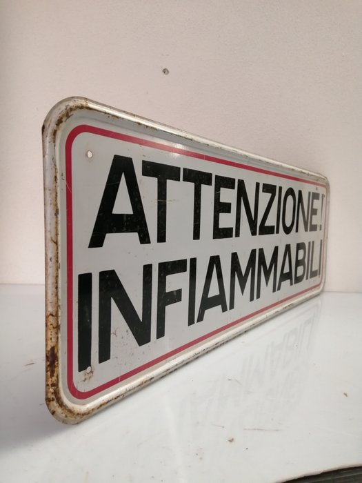 Infiammabili - 1980s - Tegn - Aluminium, Emalje, Industriel