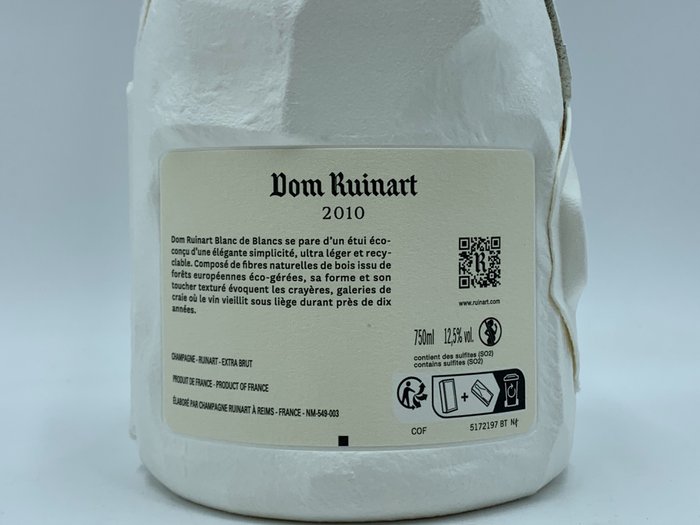 2010 Ruinart, Dom Ruinart - Champagne Blanc de Blancs - 1 Flaske (0,75L)