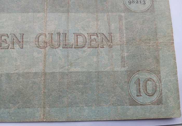 Holland. - 10 Gulden 1921 - Pick 34  (Ingen mindstepris)