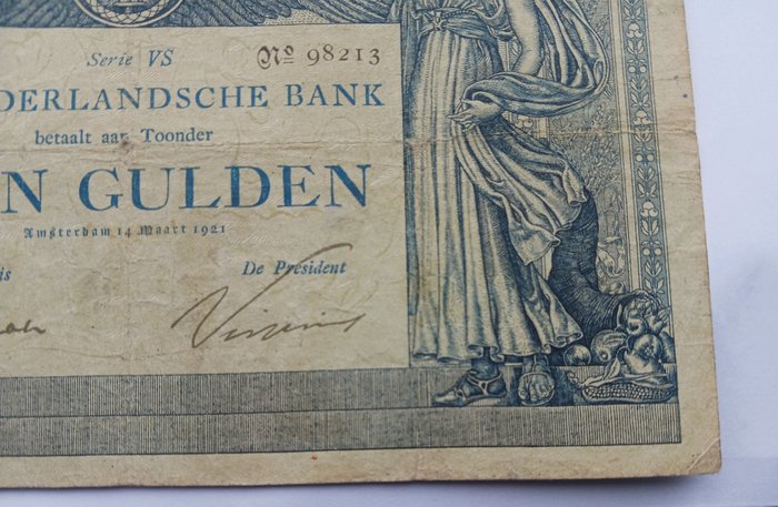 Holland. - 10 Gulden 1921 - Pick 34  (Ingen mindstepris)