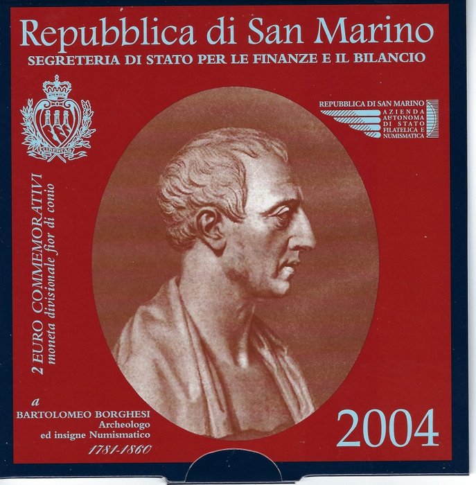 San Marino 2 Euro 2004 "Bartolomeo Borghesi"  (Ingen mindstepris)