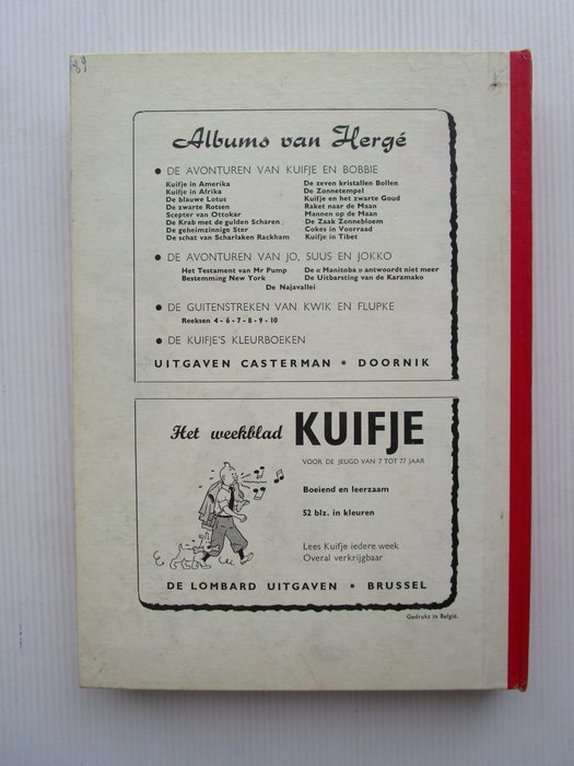 Kuifje (magazine) - Kuifje bundel 55 - Vlaams - 1 Album - Første udgave - 1962