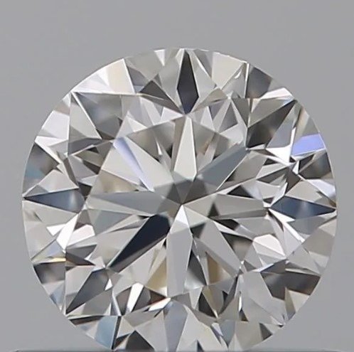 1 pcs Diamant  (Natur)  - 0.51 ct - Rund - D (farveløs) - VVS1 - Gemological Institute of America (GIA)