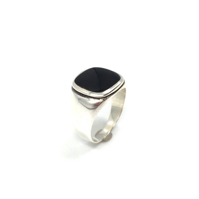 Ingen mindstepris - Ring Sølv Onyx - 925 - signetring