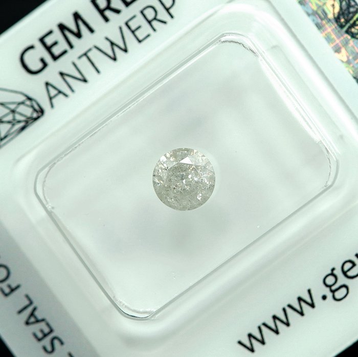 Ingen mindstepris - 1 pcs Diamant  (Natur)  - 0.63 ct - G - I3 - Gem Report Antwerp (GRA)