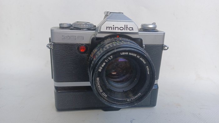 Minolta XG9 + Winder + MD 50 f17 + filtre UV Analogt kamera