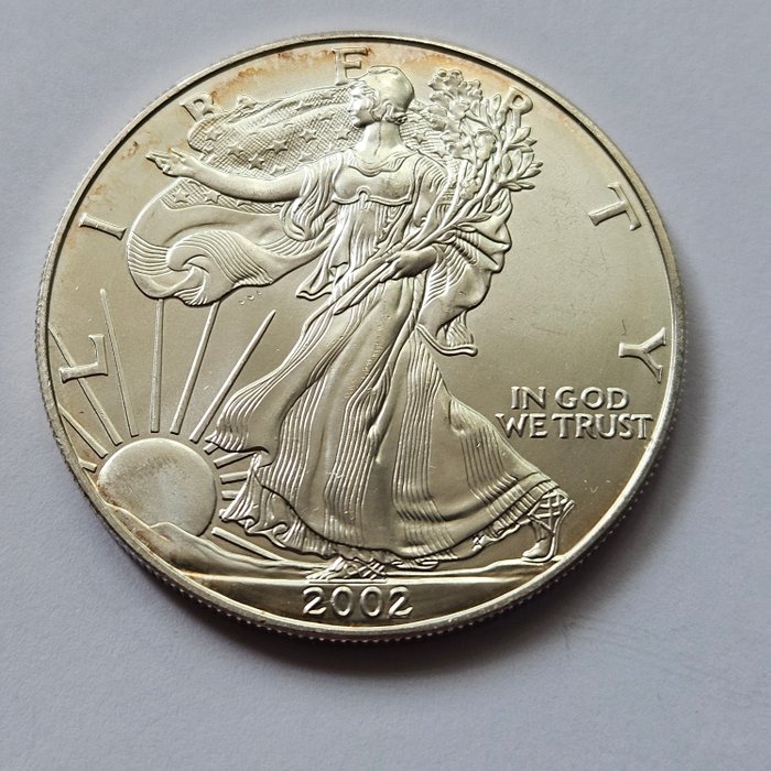 Förenta staterna. 1 Dollar 2002 American eagle, 1 Oz (.999)  (Ingen mindstepris)