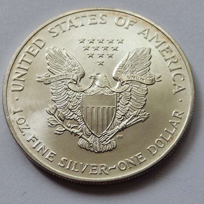 Förenta staterna. 1 Dollar 2002 American eagle, 1 Oz (.999)  (Ingen mindstepris)