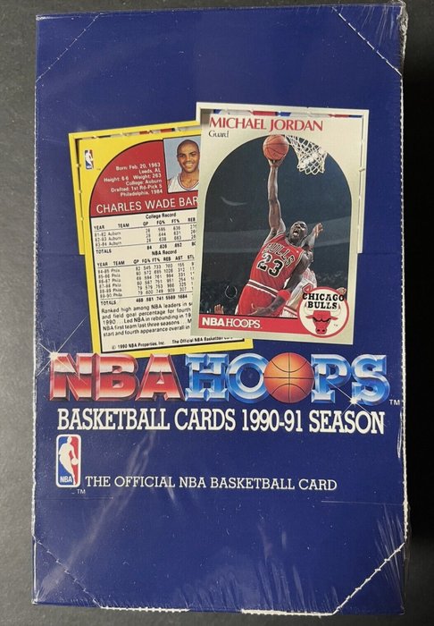 1990/91 NBA Hoops Basketball Cards Larry Bird, Magic Johnson, Michael Jordan, Scottie Pippen, David Robinson - 10 Booster pack - Glimrende (EX)