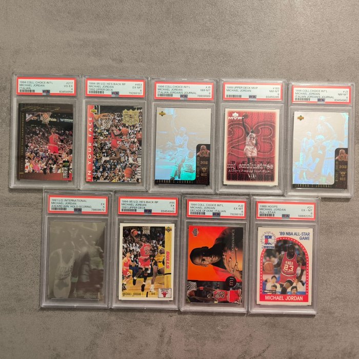 1989 to 1999 Upper Deck Michael Jordan  NBA players - PSA - 9 Graded card