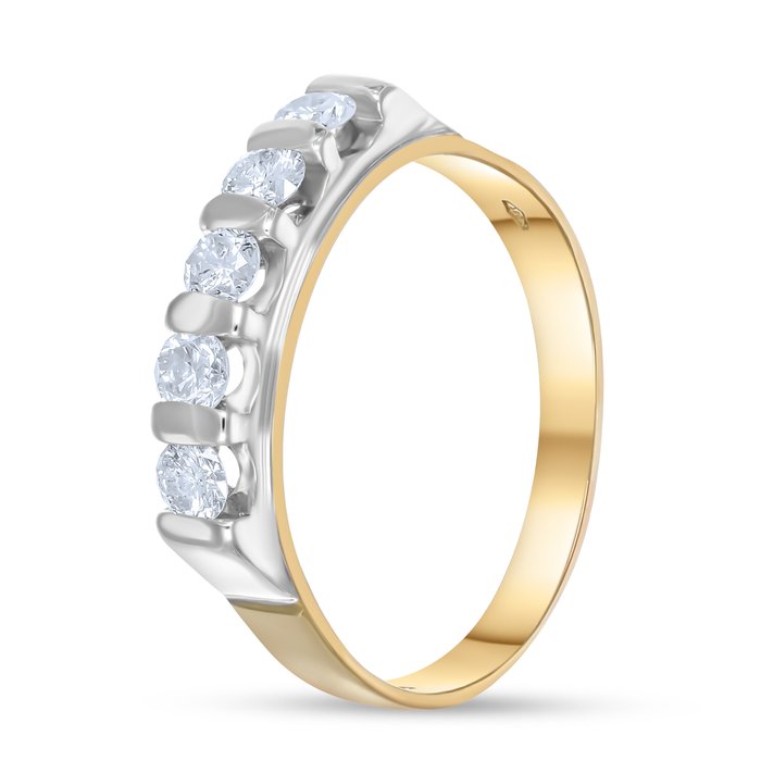 Ring - 18 kraat Hvidguld -  0.70ct. tw. Diamant (Natur)