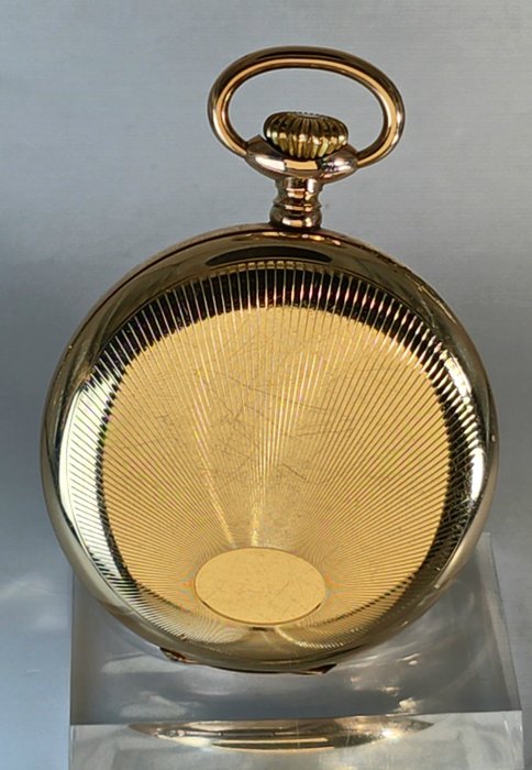 LIP Besançon. - vergoldete Lepine Taschenuhr - Sonnenstrahlenmuster - Zahlen 1 bis 24 - No Reserve Price - Frankrig omkring 1915