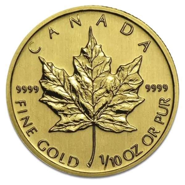 Canada. 1/10 oz $5 CAD Canadian Gold Maple Leaf BU (Random Years)