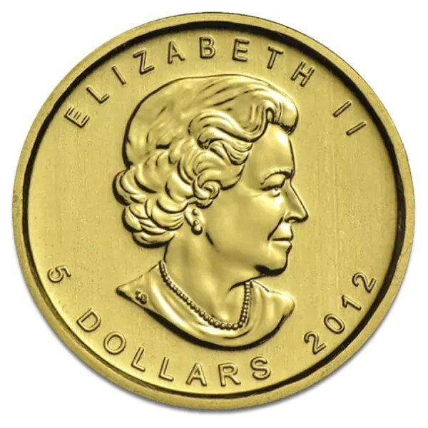 Canada. 1/10 oz $5 CAD Canadian Gold Maple Leaf BU (Random Years)