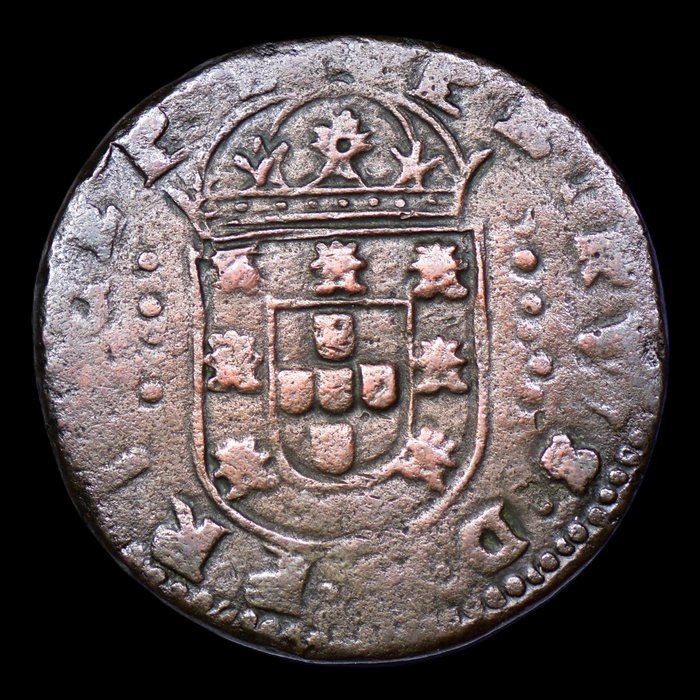 Portugal. D. Pedro Príncipe Regente (1667-1683). X Reis 1676 - PORTVGALIA•ET - 1º Tipo - Escassa