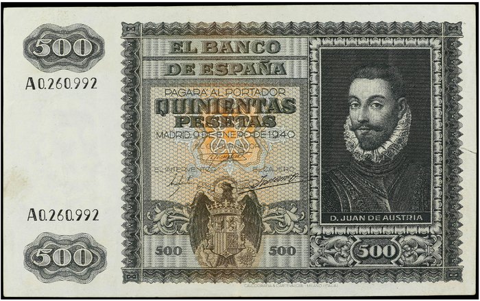 Spanien. - 500 Pesetas 1940 - Pick 119